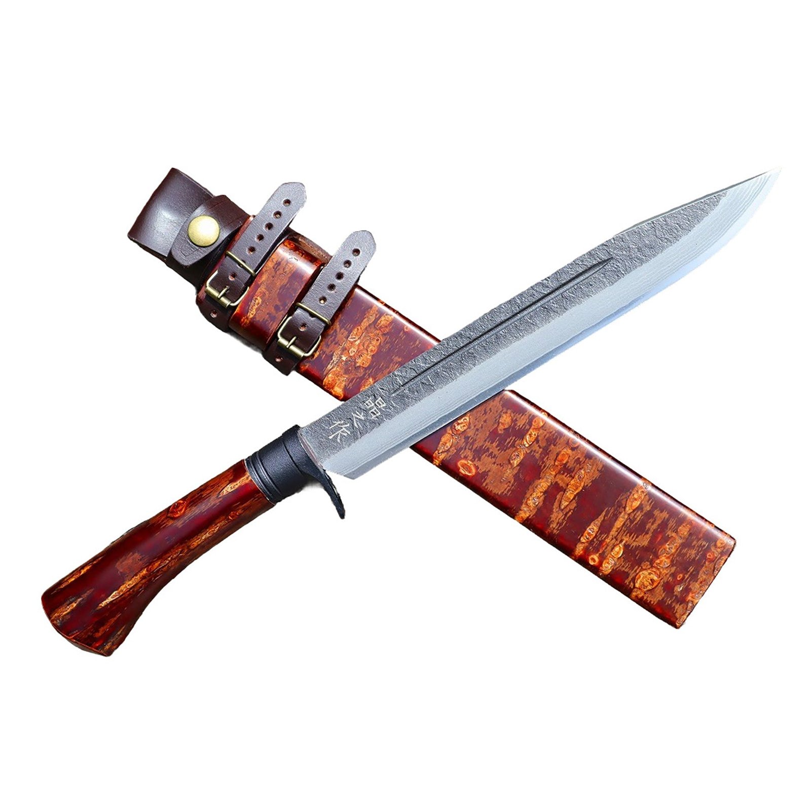 桜樺総巻拵『ダマスカス狩猟刀』240 晶之作 – GREEN CROSS-select