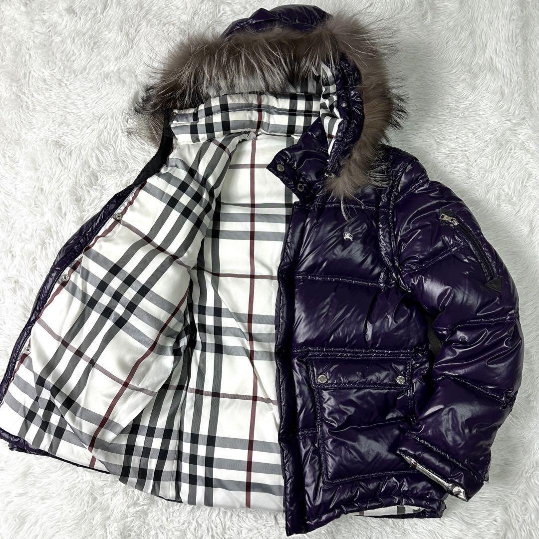 極美品】バーバリーブラックレーベル ダウンジャケット フォックス