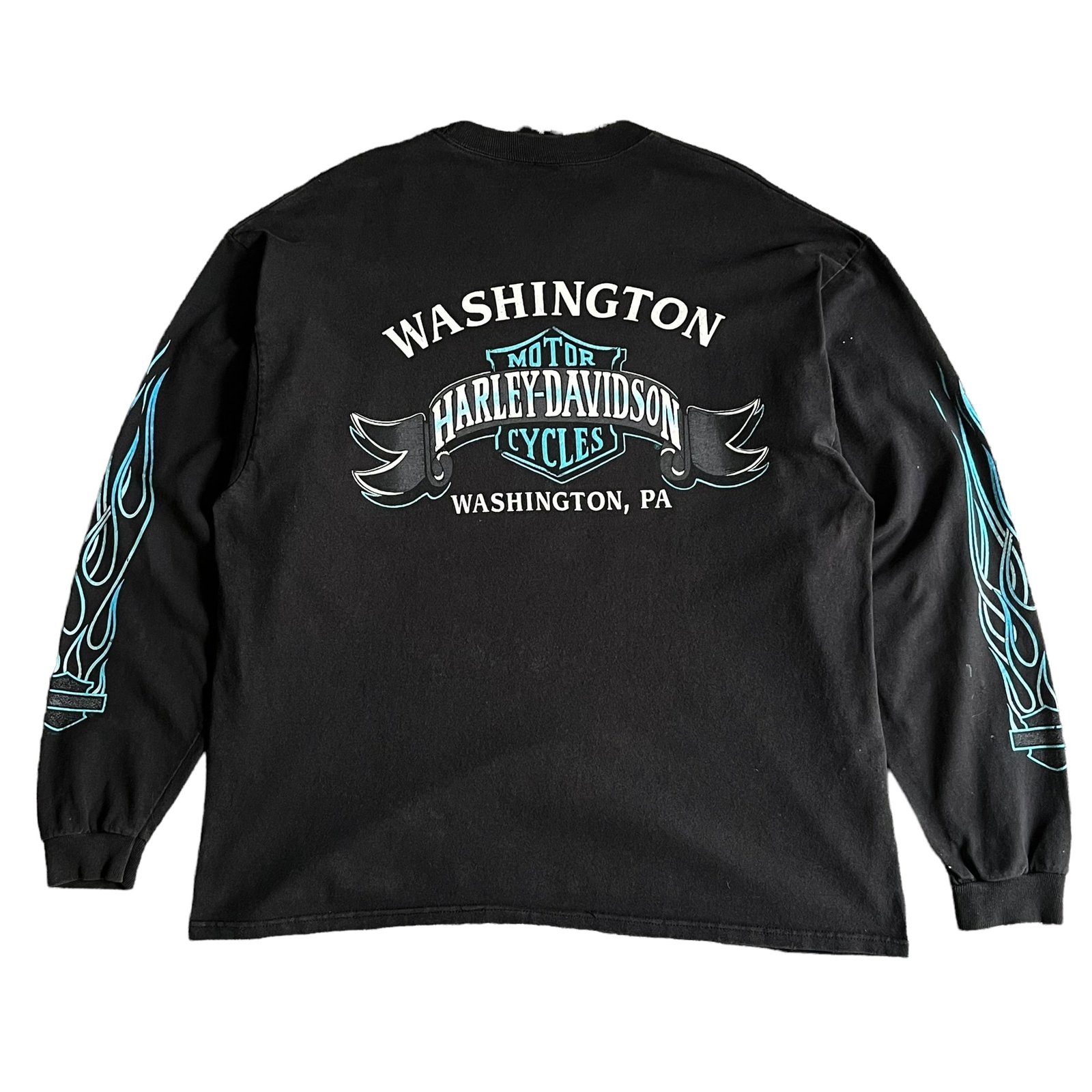 rare］90's USA製 Harley-Davidson”ターコイズ フレイム”ロンT | Rico