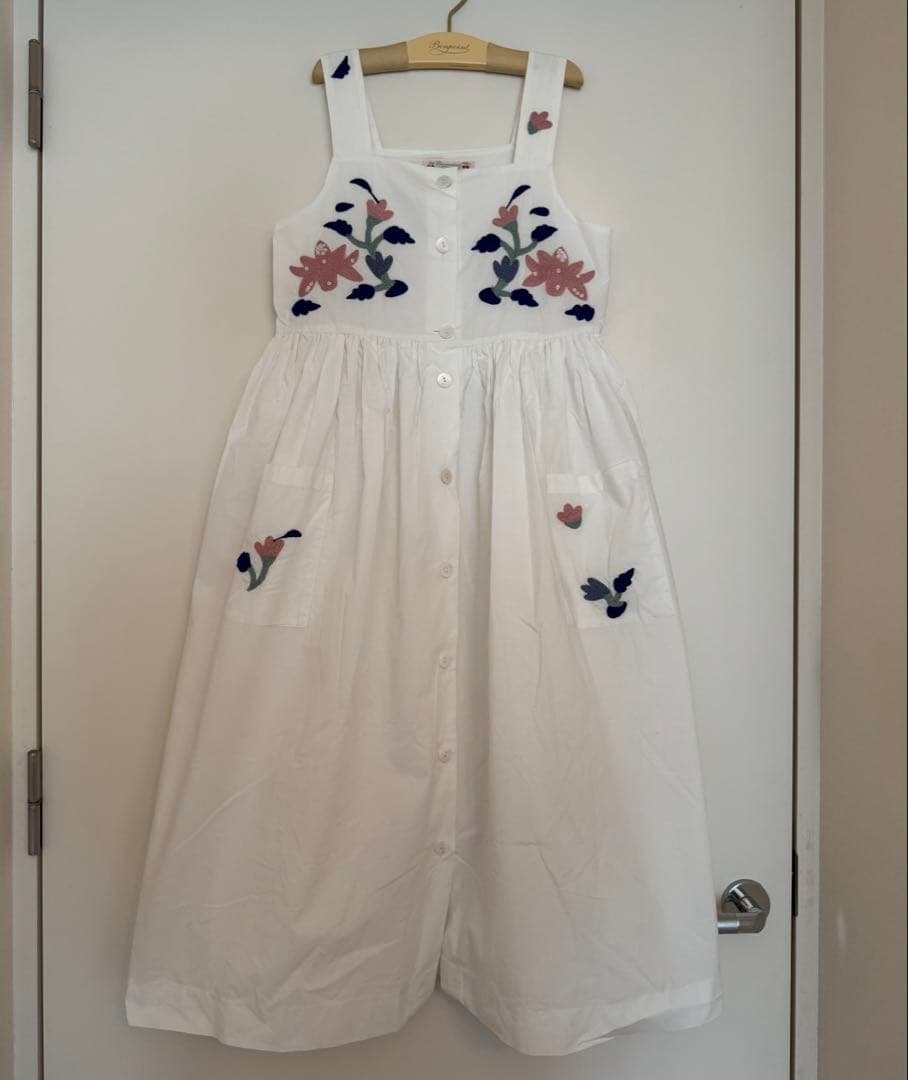 ボンポワン☆ロングワンピース☆size12 Bonjour Sagan（ボンジュールサガン） シャツワンピース 裾フレア