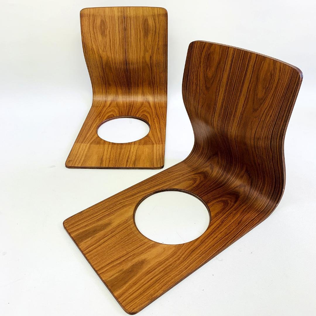 Tendo 天童木工 座椅子 2脚セット 藤森健次 曲木 ケヤキ ローズウッド① 000000000241_fZTMl8z.jpg