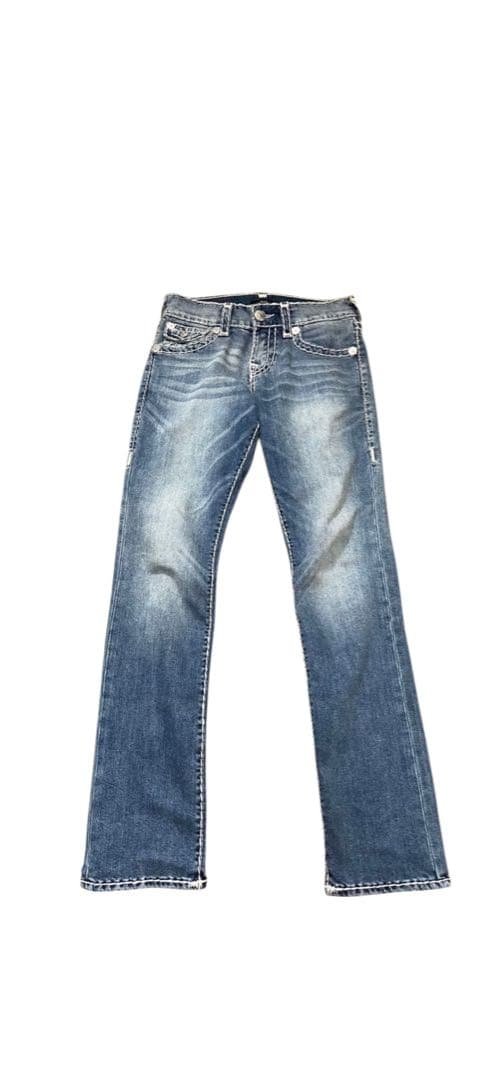 TRUE RELIGION RICKY SUPER T 28インチ TRUE RELIGION RICKY SUPER T METALLIC STRAIGHT JEAN (108702:CYGNUS